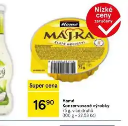 Tesco Hamé konzervované výrobky nabídka