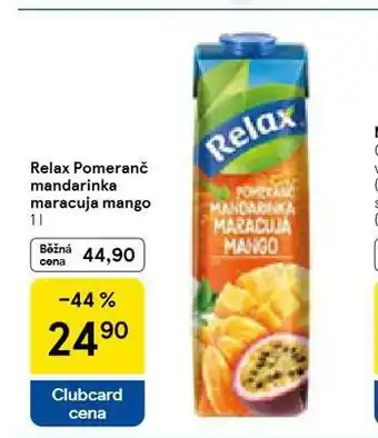 Tesco Relax pomeranč mandarinka maracuja mango nabídka