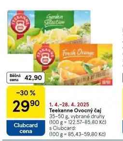 Tesco Teekanne ovocný čaj nabídka