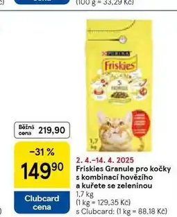 Tesco Friskies granule pro kočky nabídka