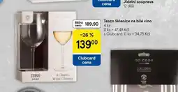 Tesco Sklenice na bílé víno nabídka