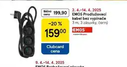 Tesco Prodlužovací kabel bez vypínače nabídka