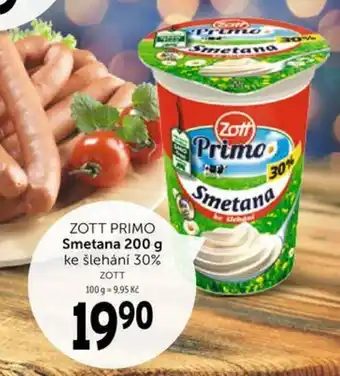 Coop Smetana Zott Primo 200g nabídka
