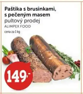 Coop Paštika s brusinkami 1kg nabídka