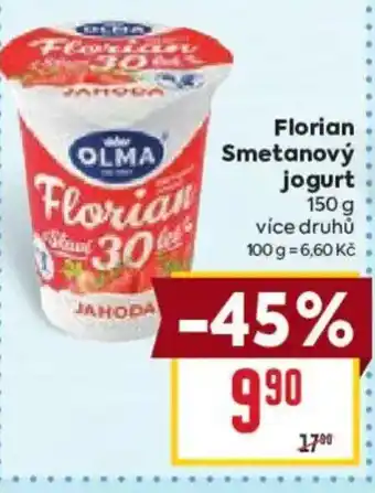 Billa Florian Smetanový jogurt nabídka