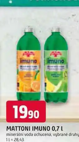 Trefa MATTONI IMUNO 0,7 L nabídka