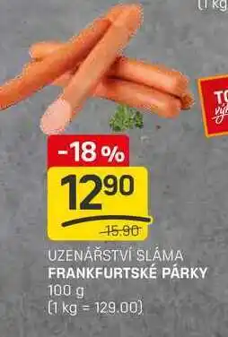 Flop FRANKFURTSKÉ PÁRKY 100 g nabídka