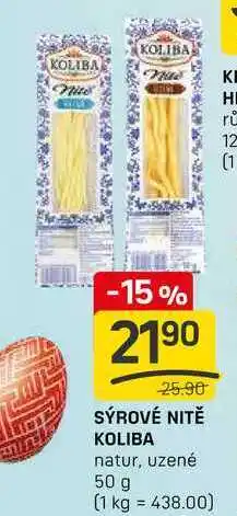 Flop SÝROVÉ NITĚ KOLIBA natur, uzené 50 g nabídka