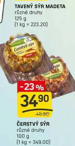 Flop ČERSTVÝ SÝR různé druhy 100 g nabídka