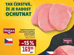 Billa Vepřová pečeně minutkové plátky extra tenké cena za 560 g nabídka