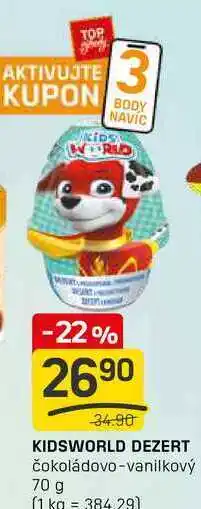 Flop KIDSWORLD DEZERT čokoládovo-vanilkový 70 g nabídka