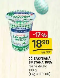Flop JČ ZAKYSANÁ SMETANA 15% různé druhy 180 g nabídka