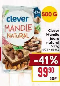Billa Clever Mandle jádra natural 500 g nabídka
