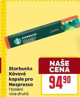 Billa Starbucks Kávové kapsle pro Nespresso 1 balení nabídka