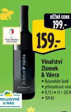 Albert Vinařství Zlomek & Vávra 0,75 l nabídka