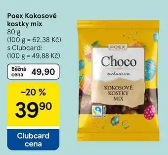 Tesco Poex Kokosové kostky mix, 80 g nabídka
