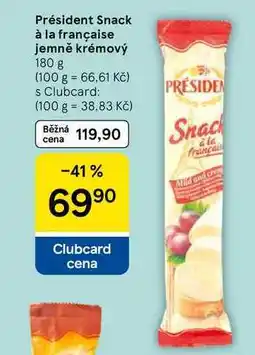 Tesco Président Snack à la française jemně krémový, 180 g nabídka