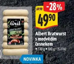 Albert Albert Bratwurst s medvědím česnekem nabídka