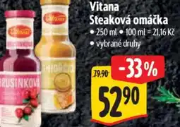 Albert Vitana Steaková omáčka nabídka