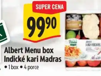 Albert Albert Menu box Indické kari Madras nabídka