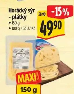 Albert Horácký sýr - plátky nabídka