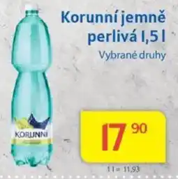 Kubík potraviny Korunní jemně perlivá nabídka