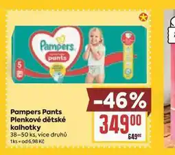Billa Pampers dětské plenky nabídka