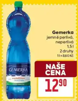 Billa Gemerka jemně perlivá, neperlivá nabídka