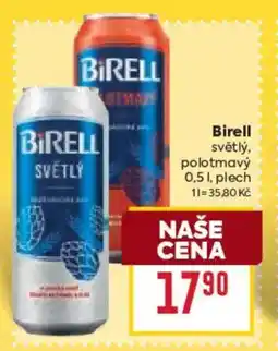 Billa Birell světlý, polotmavý nabídka