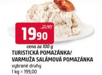 Terno Turistická pomazánka/ varmuža salámová pomazánka nabídka