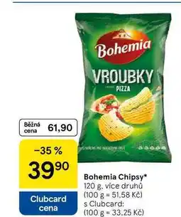 Tesco Bohemia Chipsy, 120 g, více druhů nabídka