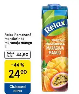 Tesco Relax Pomeranč mandarinka maracuja mango, 1 l nabídka