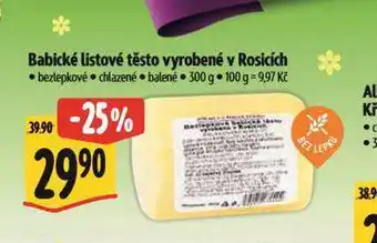 Albert Babické listové těsto nabídka