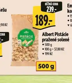 Albert Albert pistácie pražené solené nabídka