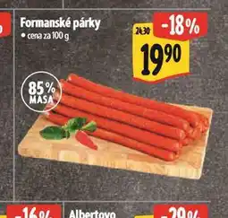 Albert Formanské párky nabídka