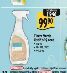 Tierra verde čistič bílý ocet