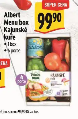Albert Albert menu box kajunské kuře nabídka