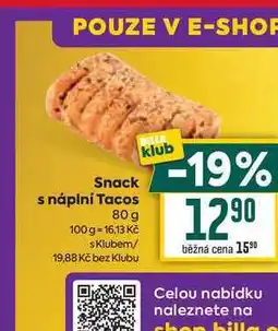 Snack s náplní Tacos 80 g
