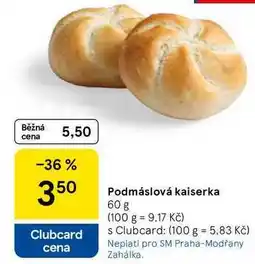 Tesco Podmáslová kaiserka, 60 g nabídka