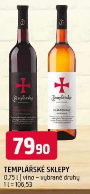 Terno TEMPLÁŘSKÉ SKLEPY nabídka