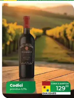 Tamda Foods Codici primitivo 0,75L nabídka