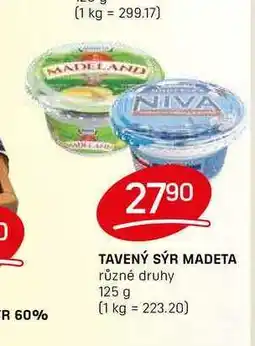 Flop TAVENÝ SÝR MADETA různé druhy 125 g nabídka