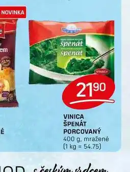 Flop VINICA ŠPENÁT PORCOVANÝ 400 g. mražené nabídka