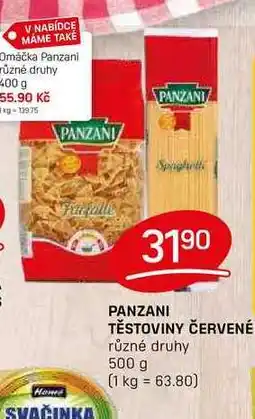 Flop PANZANI TĚSTOVINY ČERVENÉ různé druhy 500 g nabídka