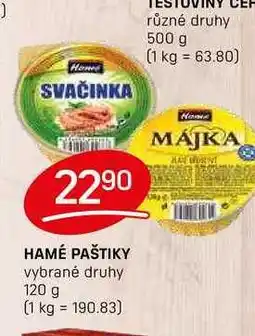 Flop HAMÉ PAŠTIKY vybrané druhy 120 g nabídka