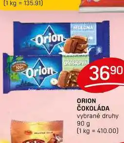 Flop ORION ČOKOLÁDA vybrané druhy 90 g nabídka