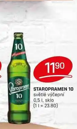 Flop STAROPRAMEN 10 světlé výčepní 0,5l nabídka