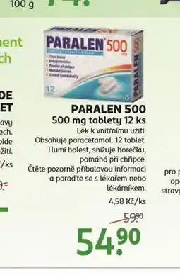 Rossmann Paralen 500 nabídka