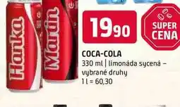 Terno Coca cola 330 ml limonáda sycená vybrané druhy nabídka