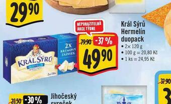 Jip Král sýrů hermelín duopack nabídka